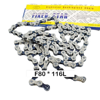 Corrente 7/8vel. 1/2x3/32 116 elos Cromada UG51 Fixed Star