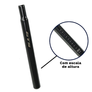 Canote de Selim 27,2x300mm Ao Preto GTS