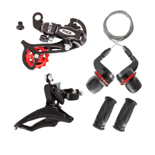 Kit cmbio Paco Alav. Grip Shifter+Cmbio tras. s/gancheira+cmbio diant. por cima 18 e 21 m