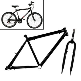 Quadro Aro 26 Ao Carbono MTB Masculino Wendy Bike