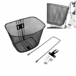 Cesta Tiesto aramada para aro 24 e 26 24x32x23cm preta