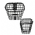 Cesta Tiesto reforada com tampa 34x28x22mm